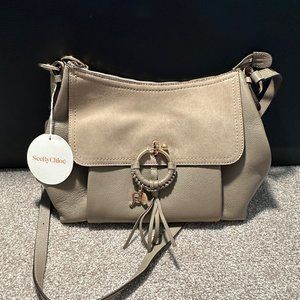 NWT See by Chloe Joan Small Leather and Suede Shoulder Bag